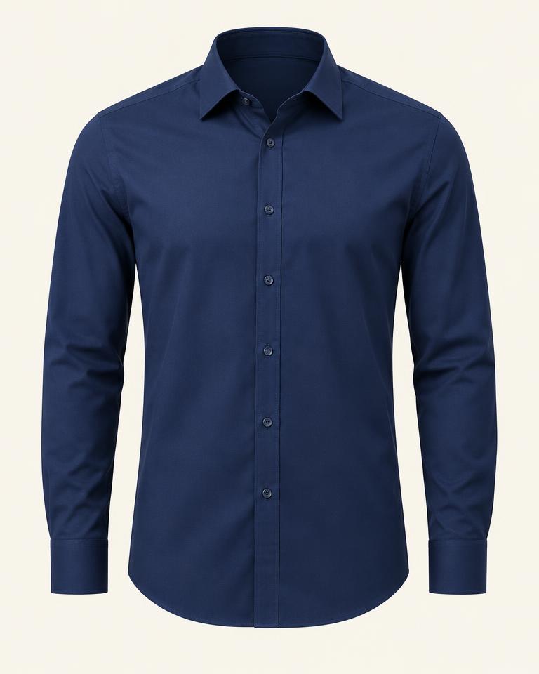 Navy Blue Formal Full-Sleeve Shirt